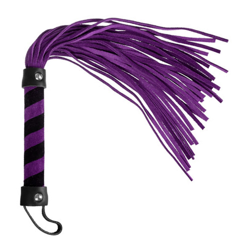 Purple and Black Luxury Suede Flogger