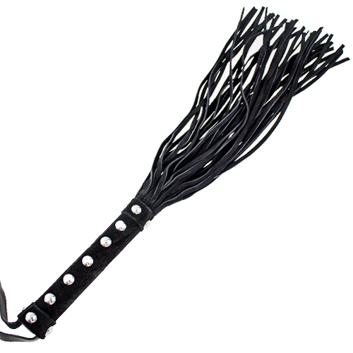 Deluxe Black Suede Flogger Whip