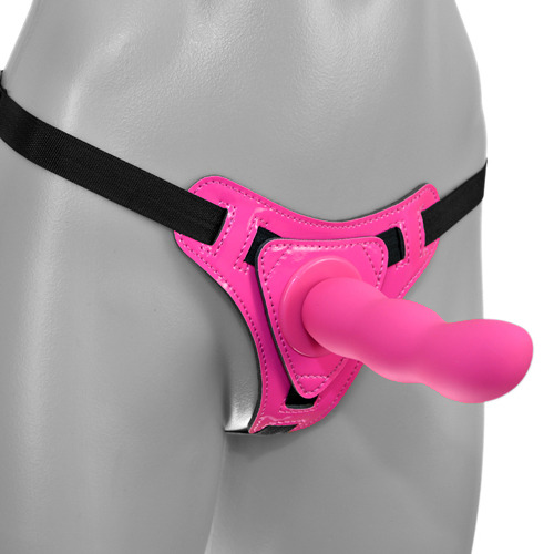 Pink Silicone Strap On Set